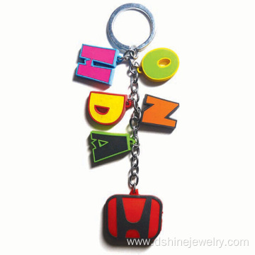 Promotional Custom Shaped Soft PVC Pendant Keychain